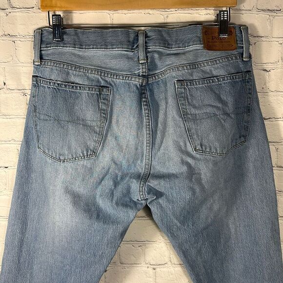 Polo Ralph Lauren Jeans Men's 34X32 Blue Sullivan Slim Straight Distressed - Picture 7 of 12